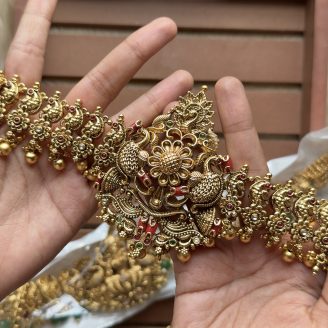 Double Peacock Guttapusalu Hip Chain
